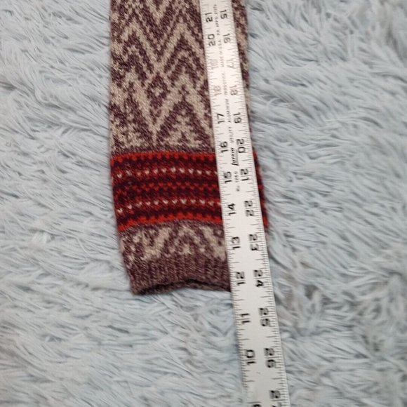 Ruby Moon Womens Cardigan Sweater Aztec Large Wool Multicolor Wrap Open Front - Picture 10 of 12